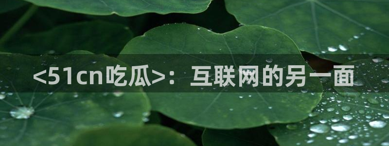 51吃瓜网51cgw:<51cn吃瓜>:互联网的另一面