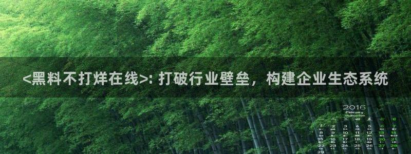 各种网红爆料吃瓜：<黑料不打烊在线>: 打破行业壁垒，构建企业生态系统